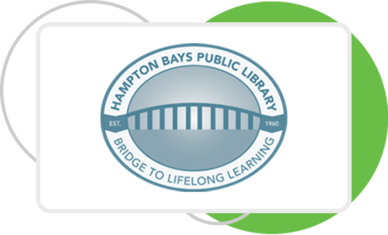 Hampton Bays public library logo