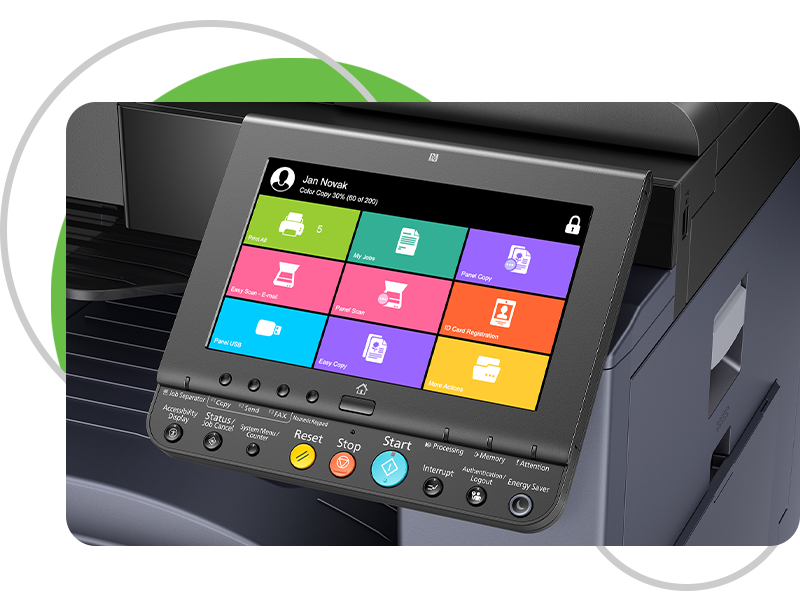 Kyocera printer menu interface